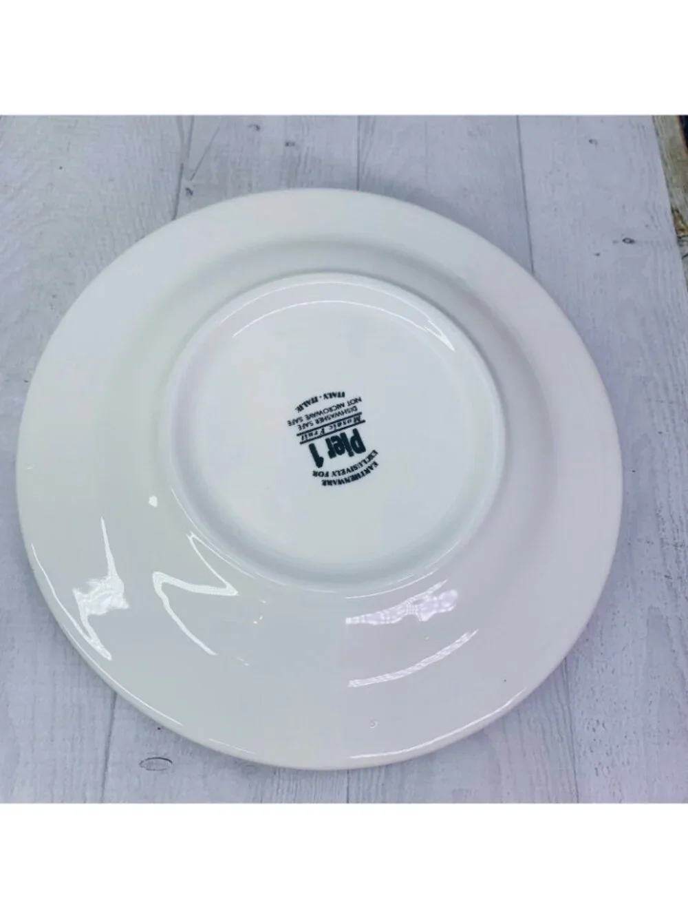 Pier 1 One MOSAIC FRUIT Red Yellow Earthenware Italy Lunch Salad Plates Set 4